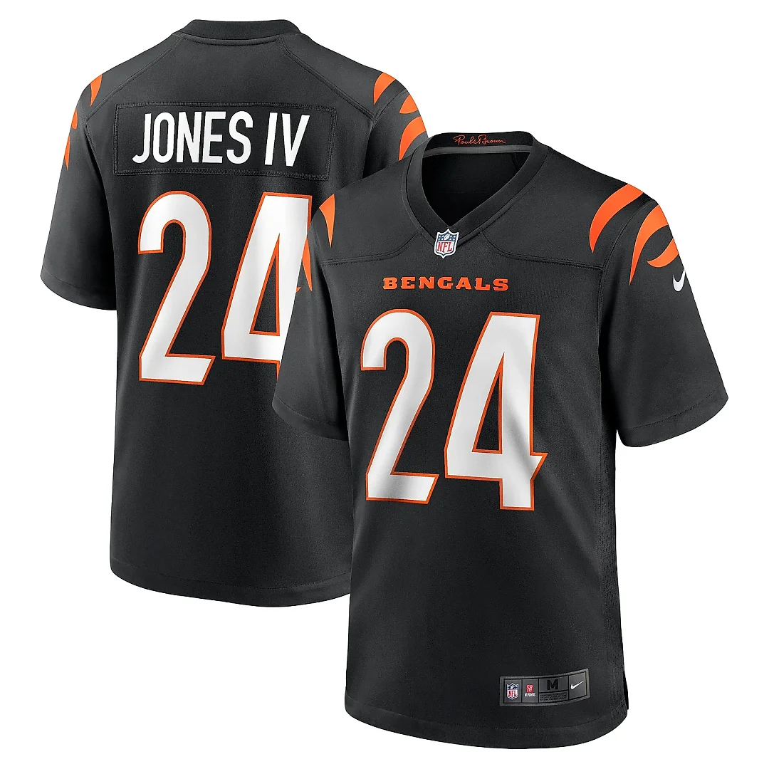 Zennovawear Men's Cincinnati Bengals Sidney Jones Black Game Jersey