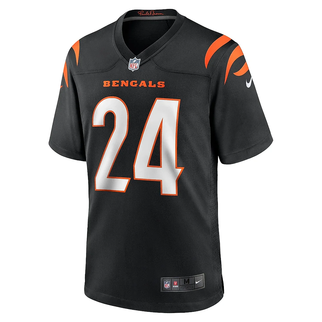 Zennovawear Men's Cincinnati Bengals Sidney Jones Black Game Jersey