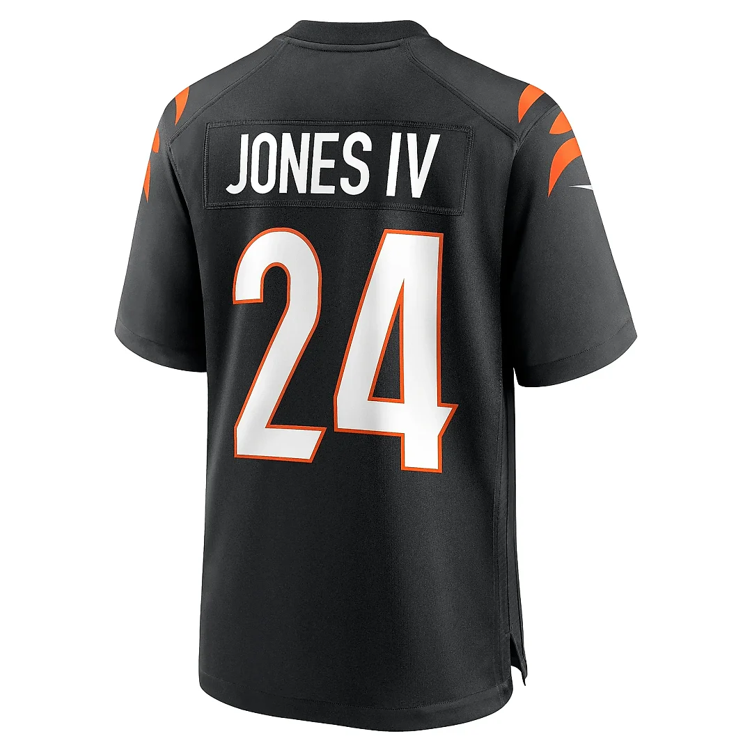 Zennovawear Men's Cincinnati Bengals Sidney Jones Black Game Jersey