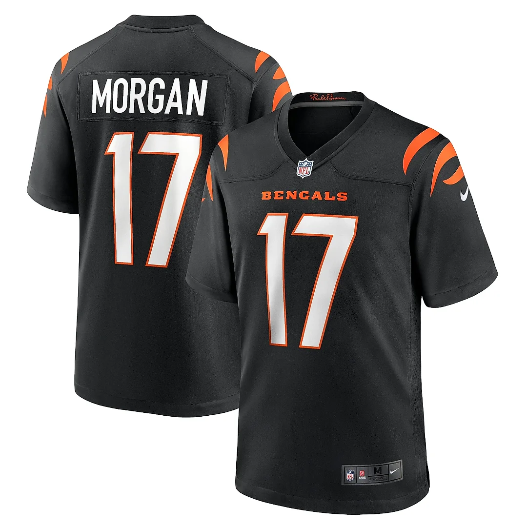 Zennovawear Men's Cincinnati Bengals Stanley Morgan Black Player Game Jersey
