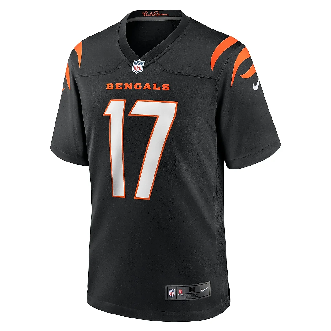 Zennovawear Men's Cincinnati Bengals Stanley Morgan Black Player Game Jersey
