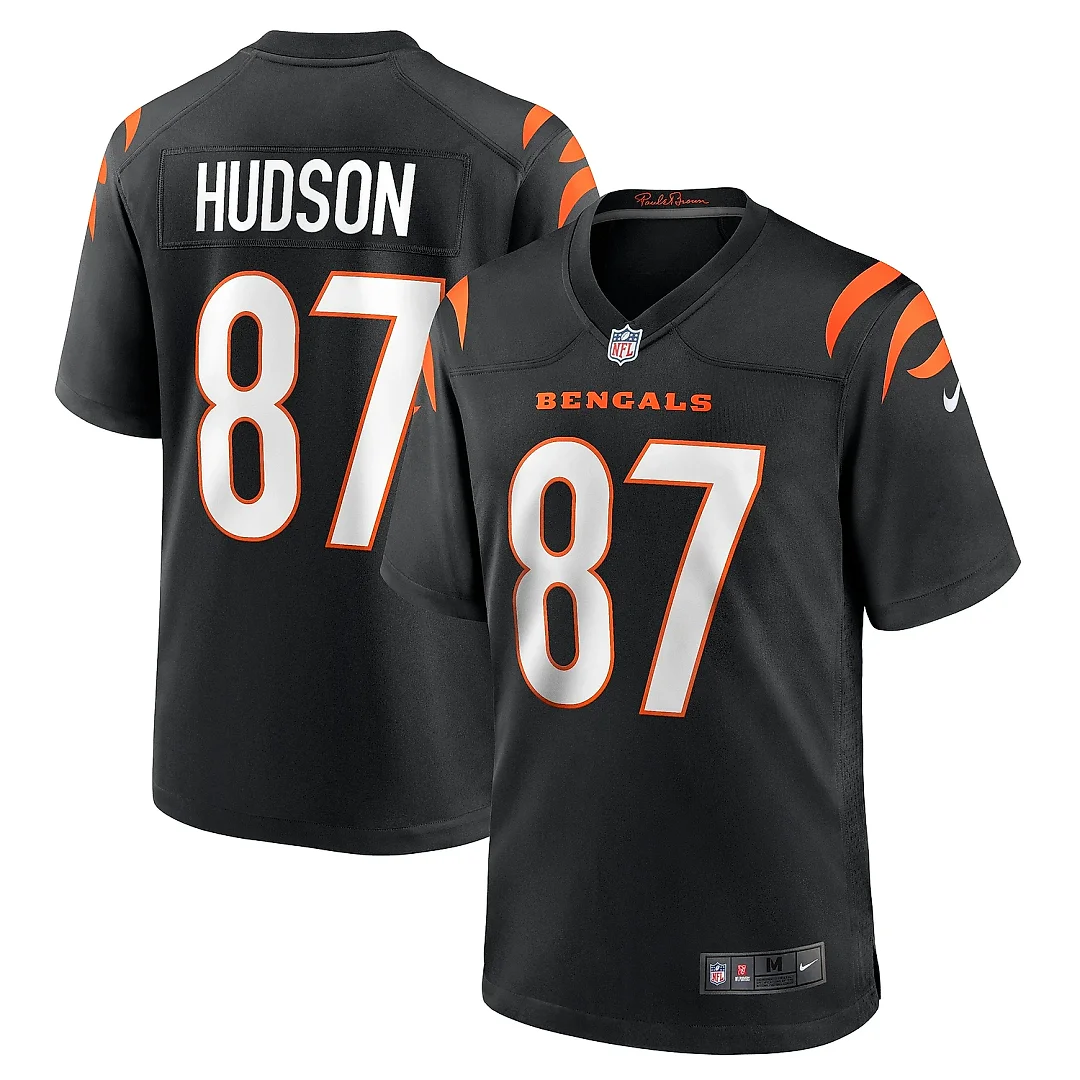 Zennovawear Men's Cincinnati Bengals Tanner Hudson Black Home Game Player Jersey