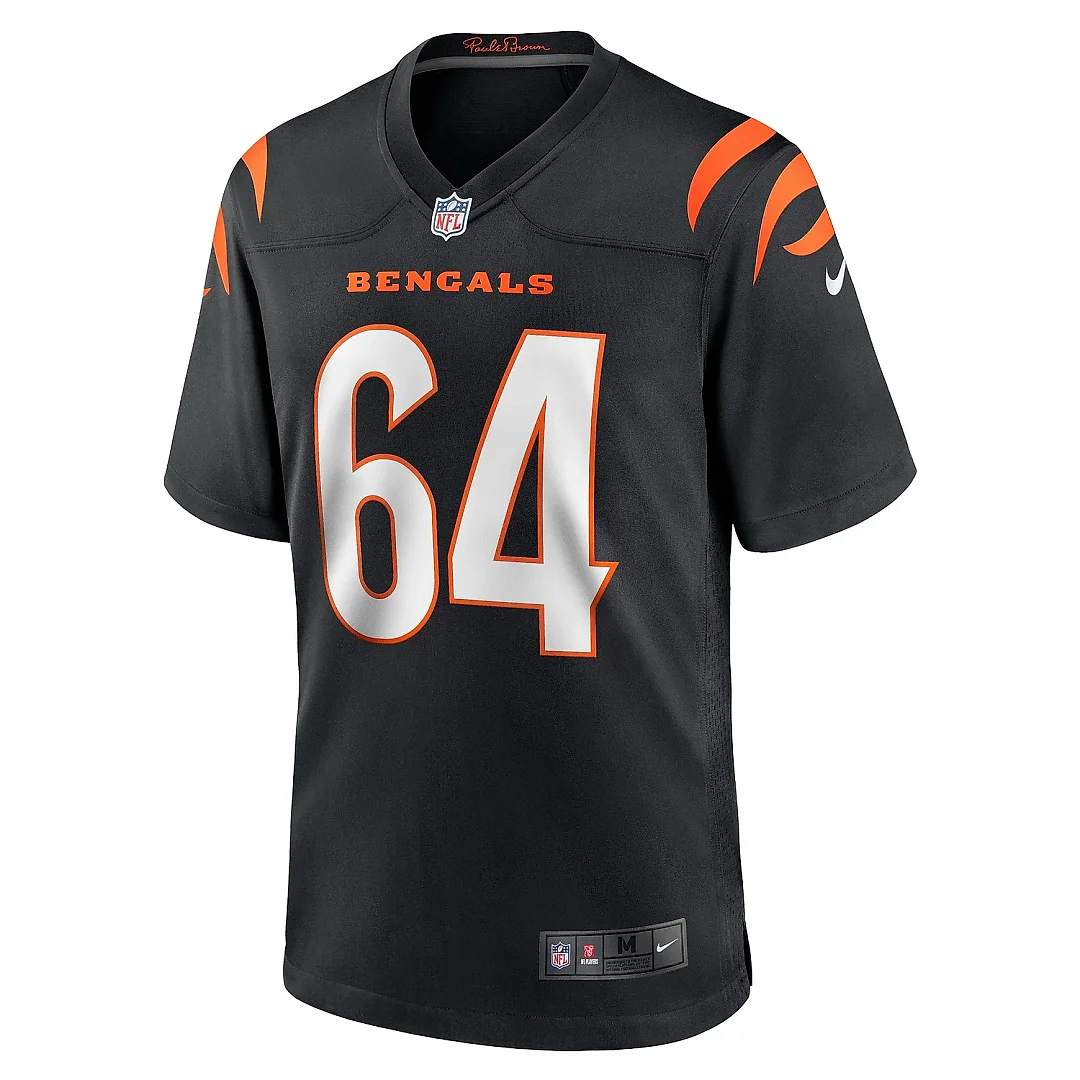 Zennovawear Men's Cincinnati Bengals Ted Karras Black Game Player Jersey