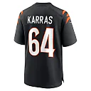 Zennovawear Men's Cincinnati Bengals Ted Karras Black Game Player Jersey