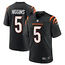 Zennovawear Men's Cincinnati Bengals Tee Higgins Black Game Player Jersey