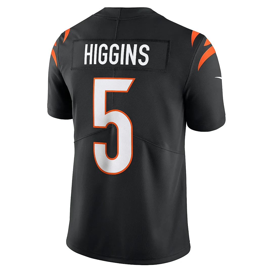 Zennovawear Men's Cincinnati Bengals Tee Higgins Black Vapor Untouchable Limited Jersey