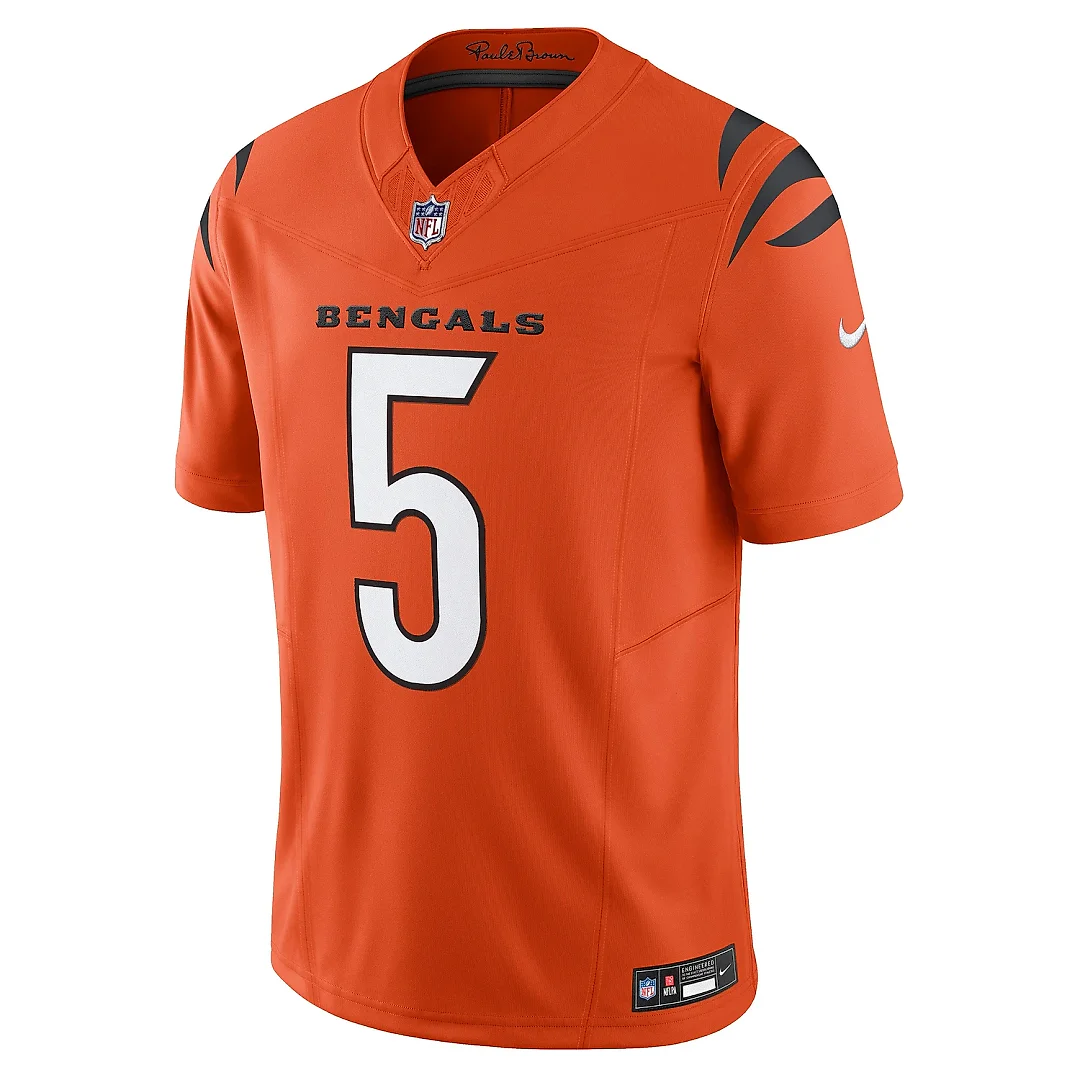 Zennovawear Men's Cincinnati Bengals Tee Higgins Orange Vapor F.U.S.E. Limited Jersey