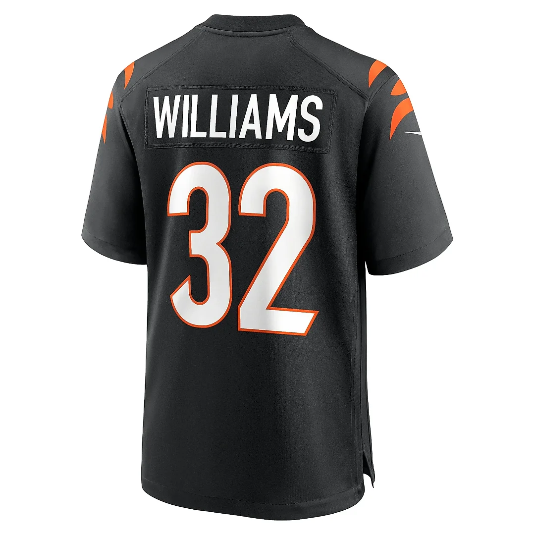 Zennovawear Men's Cincinnati Bengals Trayveon Williams Black Game Jersey