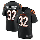 Zennovawear Men's Cincinnati Bengals Trayveon Williams Black Game Jersey