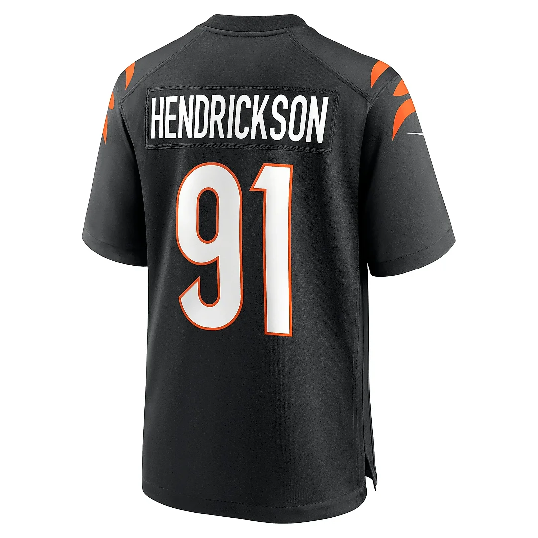 Zennovawear Men's Cincinnati Bengals Trey Hendrickson Black Game Jersey