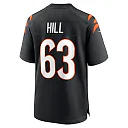 Zennovawear Men's Cincinnati Bengals Trey Hill Black Game Jersey