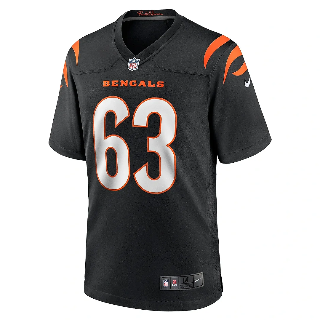 Zennovawear Men's Cincinnati Bengals Trey Hill Black Game Jersey