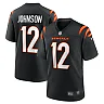 Zennovawear Men's Cincinnati Bengals Tyron Johnson Black Home Game Player Jersey