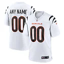 Zennovawear Men's Cincinnati Bengals White Game Custom Jersey
