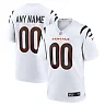 Zennovawear Men's Cincinnati Bengals White Game Custom Jersey