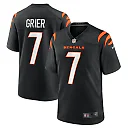 Zennovawear Men's Cincinnati Bengals Will Grier Black Team Game Jersey