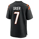 Zennovawear Men's Cincinnati Bengals Will Grier Black Team Game Jersey