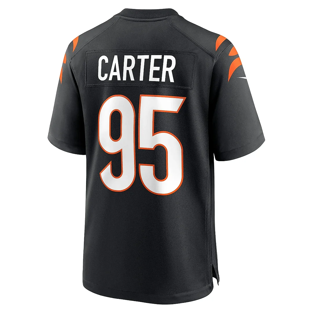 Zennovawear Men's Cincinnati Bengals Zach Carter Black Game Player Jersey