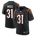 Zennovawear Men's Cincinnati Bengals Zack Moss Black Game Jersey