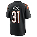 Zennovawear Men's Cincinnati Bengals Zack Moss Black Game Jersey