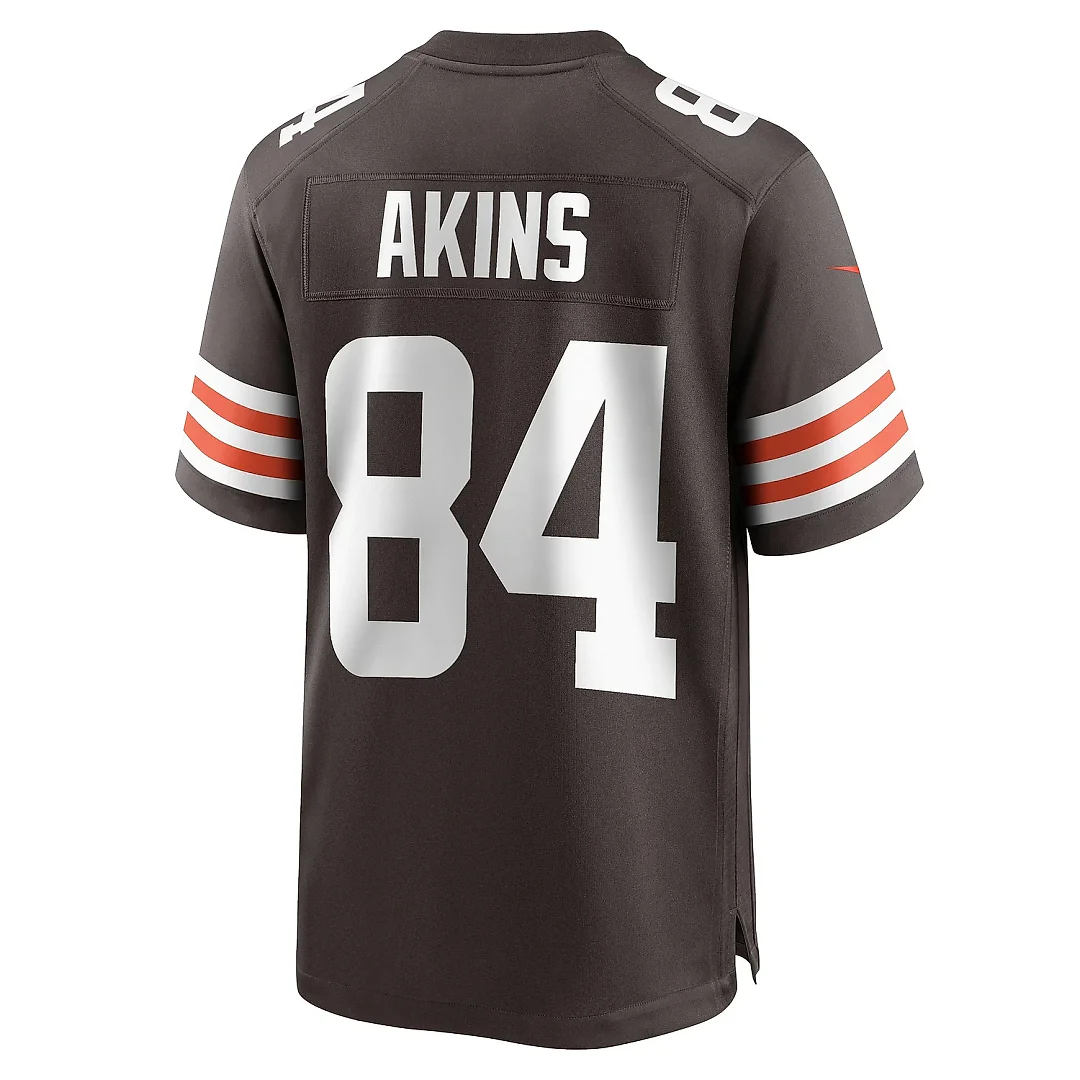 Zennovawear Men's Cleveland Browns Akins Brown Game Player Jersey
