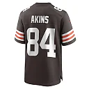 Zennovawear Men's Cleveland Browns Akins Brown Game Player Jersey