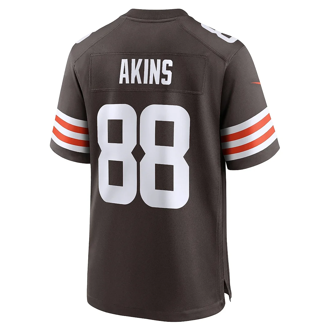 Zennovawear Men's Cleveland Browns Akins Brown Team Game Jersey