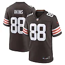 Zennovawear Men's Cleveland Browns Akins Brown Team Game Jersey