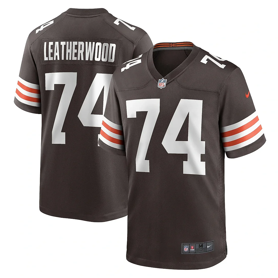 Zennovawear Men's Cleveland Browns Alex Leatherwood Brown Team Game Jersey