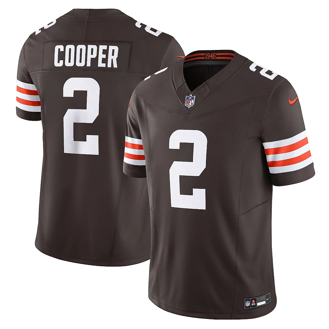 Zennovawear Men's Cleveland Browns Amari Cooper Brown Vapor F.U.S.E. Limited Jersey