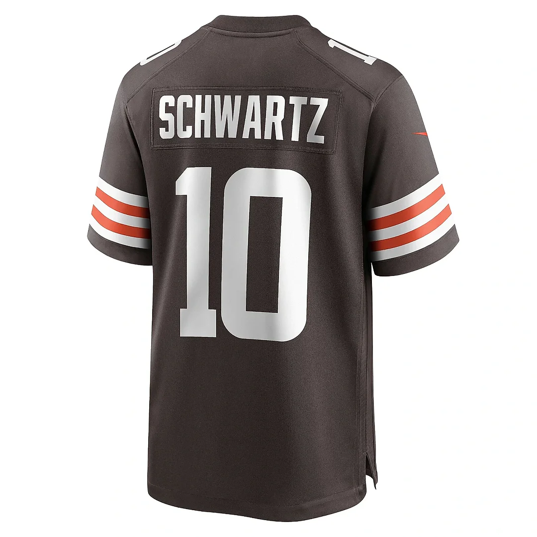 Zennovawear Men's Cleveland Browns Anthony Schwartz Brown Game Jersey