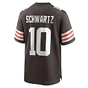 Zennovawear Men's Cleveland Browns Anthony Schwartz Brown Game Jersey