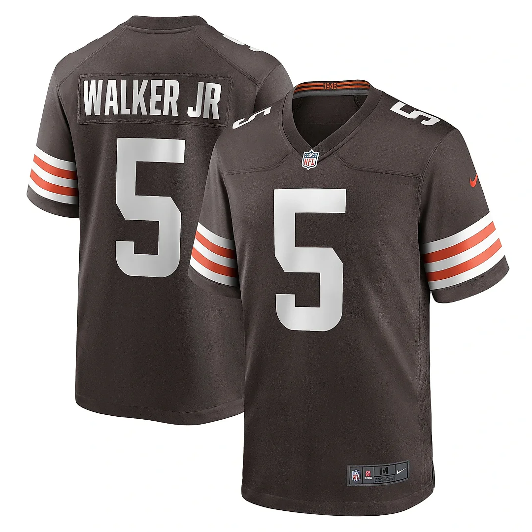 Zennovawear Men's Cleveland Browns Anthony Walker Jr. Brown Player Game Jersey