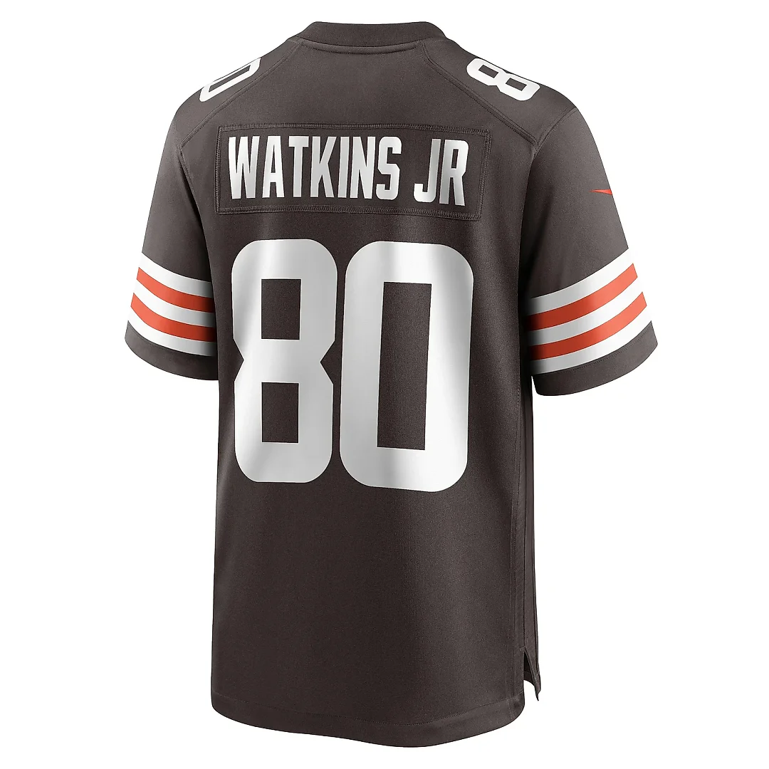 Zennovawear Men's Cleveland Browns Austin Watkins Jr. Brown Team Game Jersey