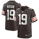 Zennovawear Men's Cleveland Browns Bernie Kosar Brown Game Retired Player Jersey