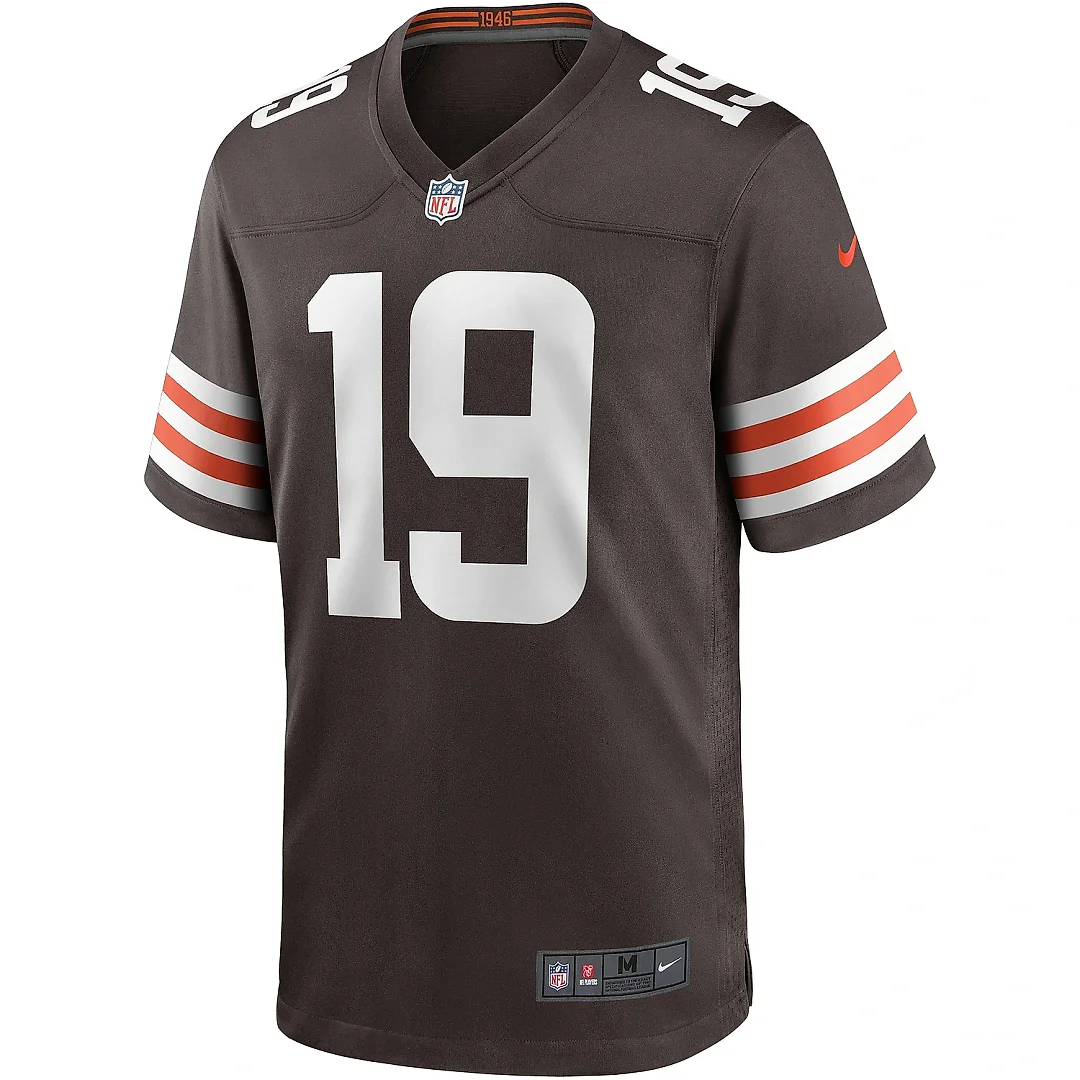 Zennovawear Men's Cleveland Browns Bernie Kosar Brown Game Retired Player Jersey