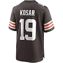 Zennovawear Men's Cleveland Browns Bernie Kosar Brown Game Retired Player Jersey