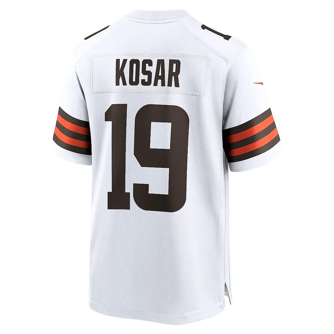 Zennovawear Men's Cleveland Browns Bernie Kosar White Retired Player Game Jersey