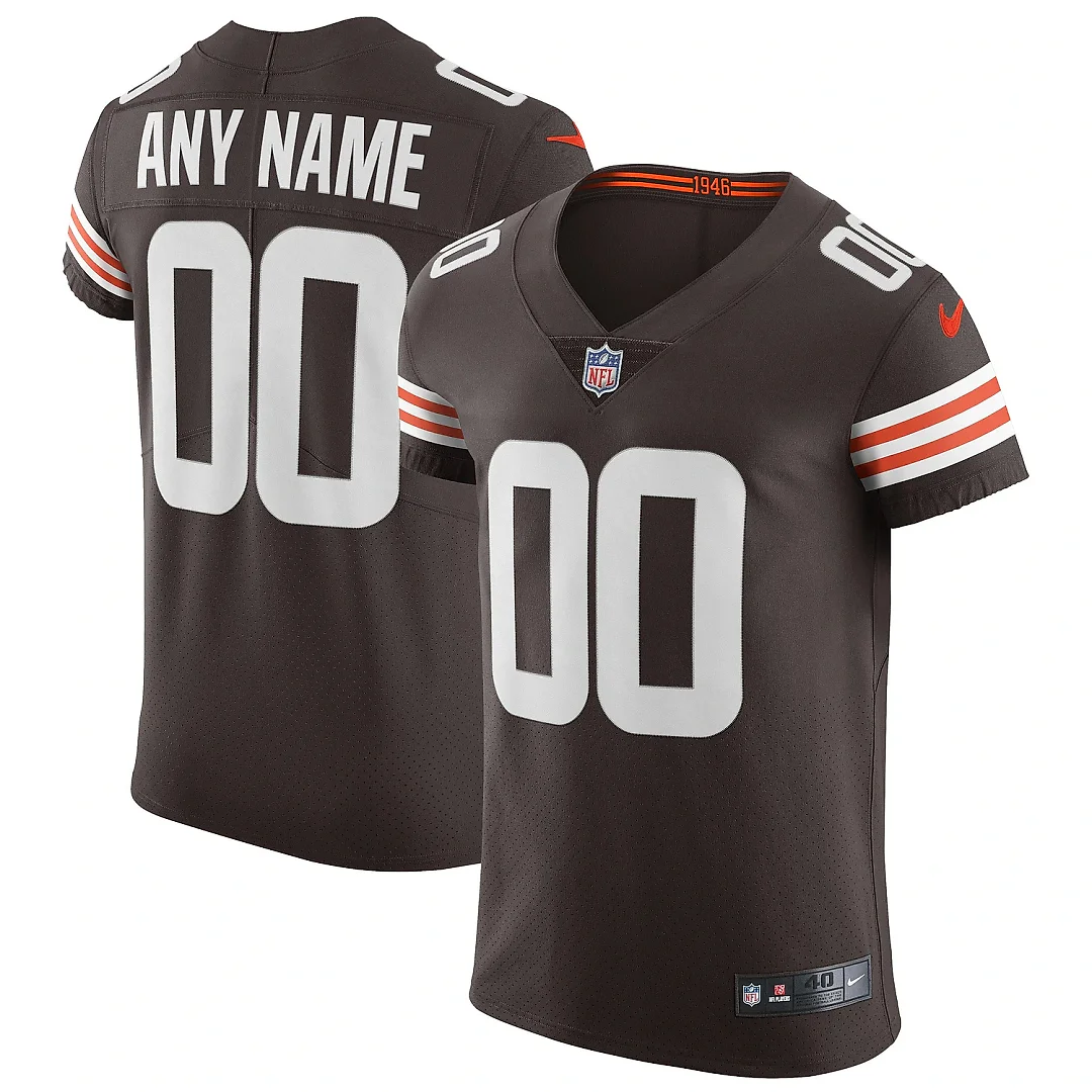 Zennovawear Men's Cleveland Browns Brown Vapor Elite Custom Jersey