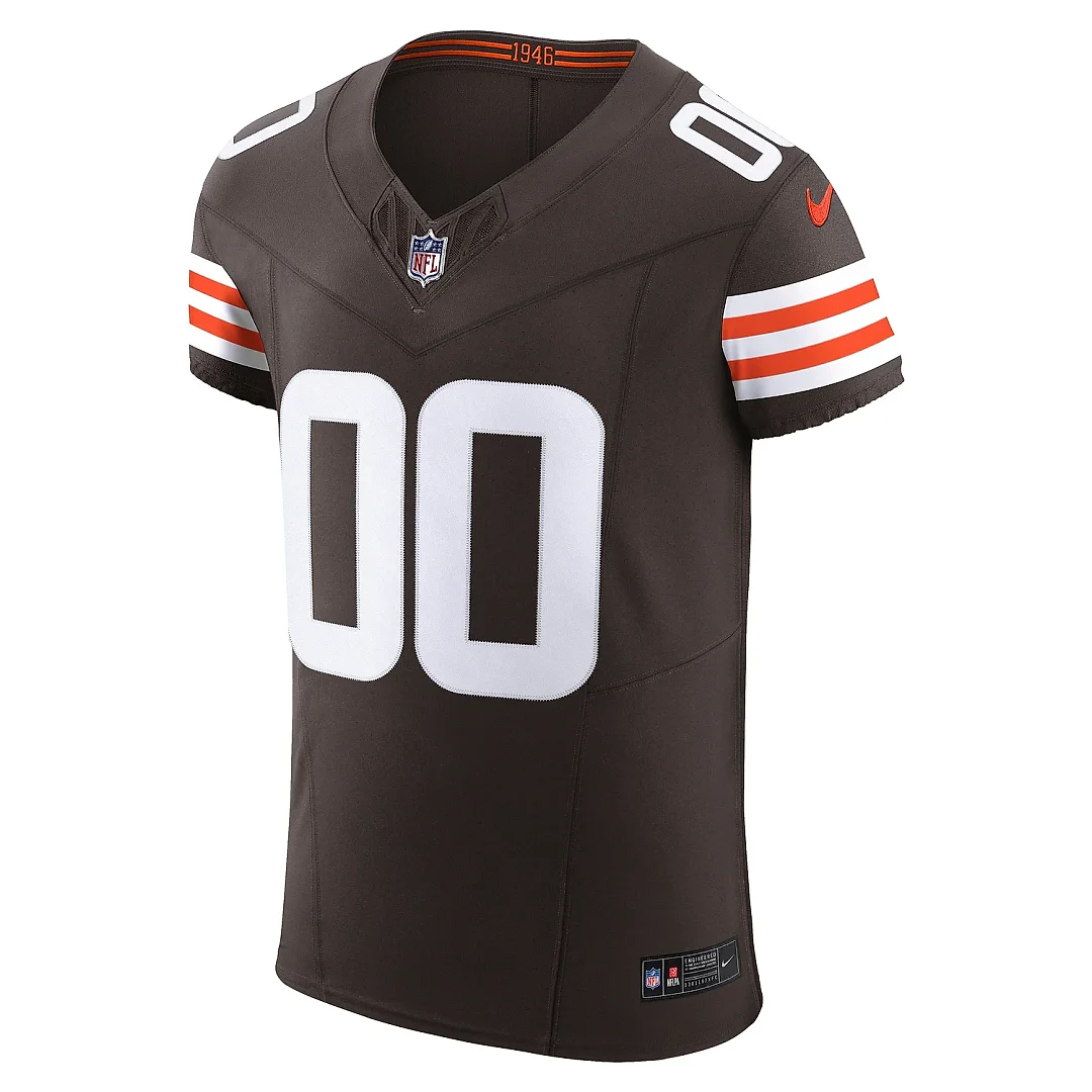 Zennovawear Men's Cleveland Browns Brown Vapor F.U.S.E. Elite Custom Jersey