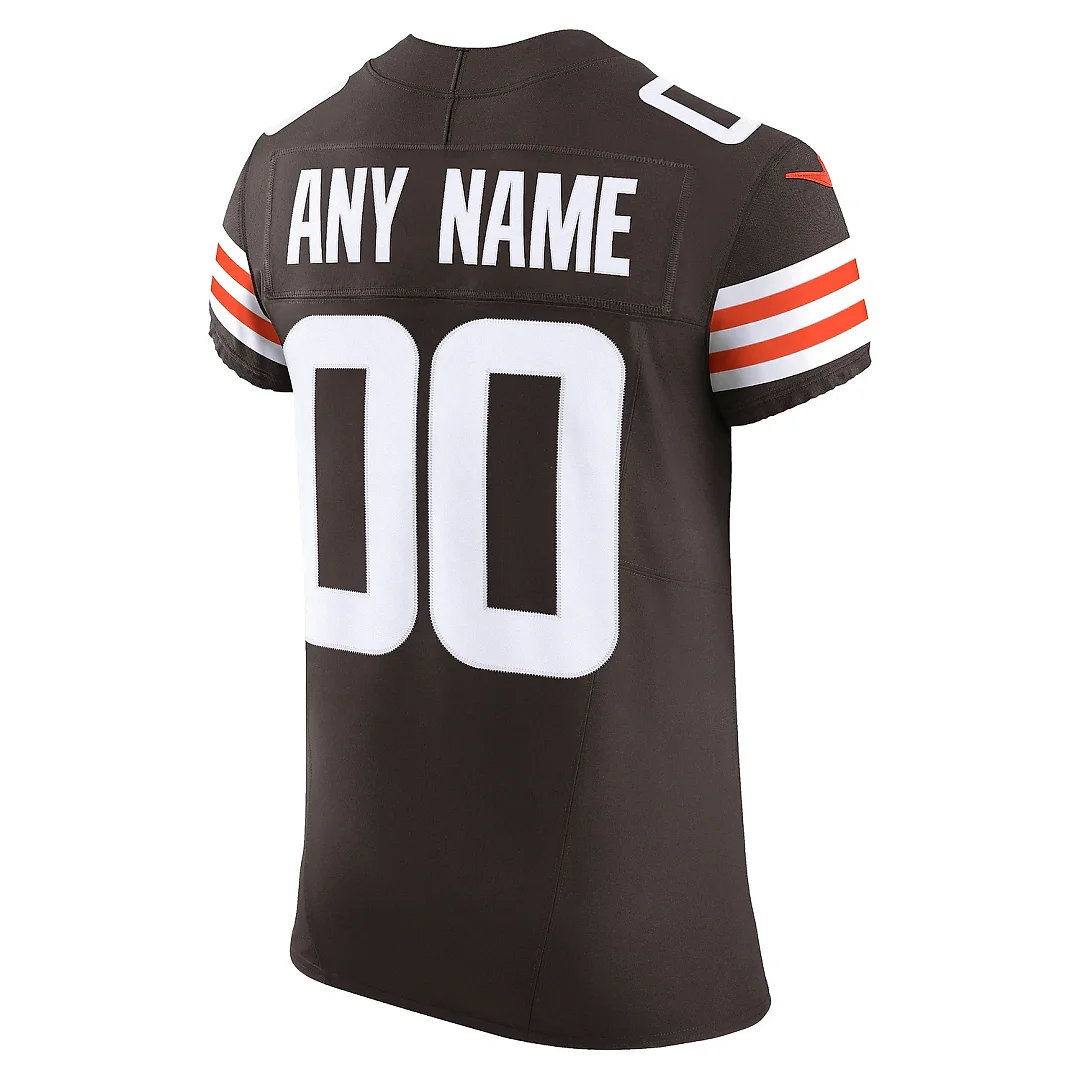 Zennovawear Men's Cleveland Browns Brown Vapor F.U.S.E. Elite Custom Jersey