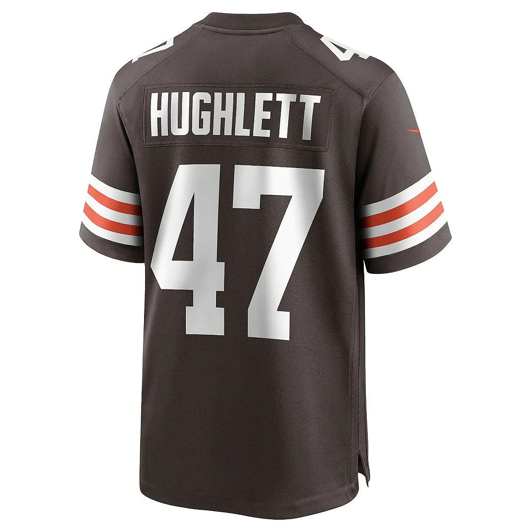 Zennovawear Men's Cleveland Browns Charley Hughlett Brown Game Jersey