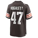 Zennovawear Men's Cleveland Browns Charley Hughlett Brown Game Jersey
