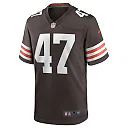 Zennovawear Men's Cleveland Browns Charley Hughlett Brown Game Jersey