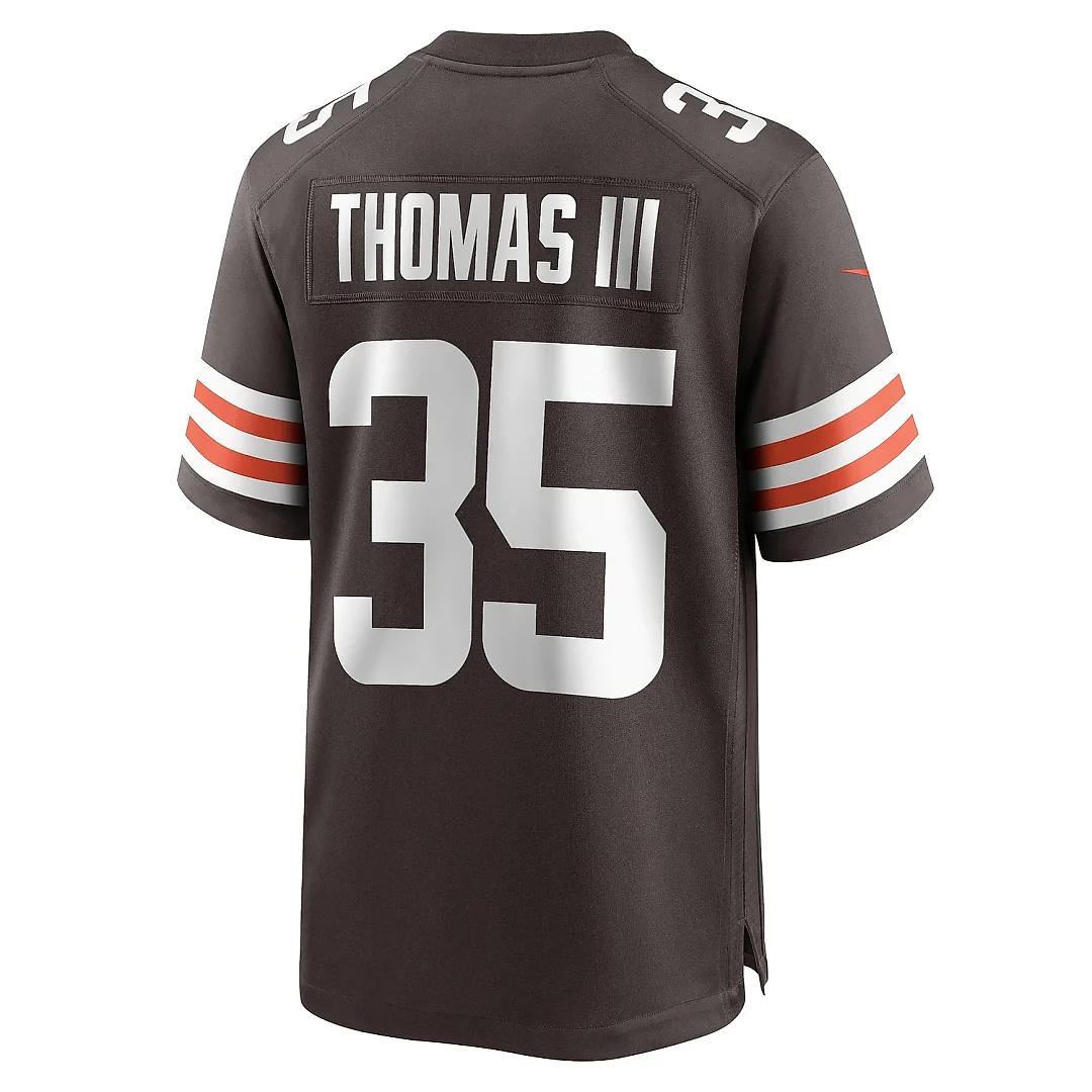 Zennovawear Men's Cleveland Browns Charlie Thomas Brown Team Game Jersey