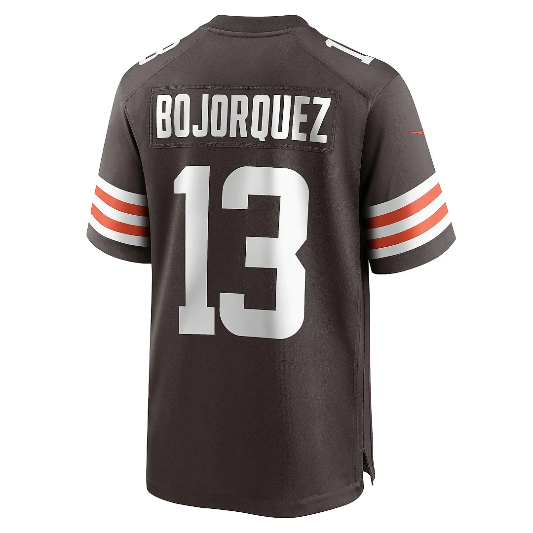 Zennovawear Men's Cleveland Browns Corey Bojorquez Brown Game Jersey