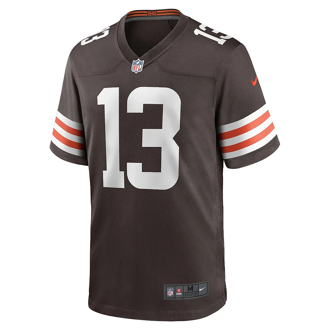 Zennovawear Men's Cleveland Browns Corey Bojorquez Brown Game Jersey