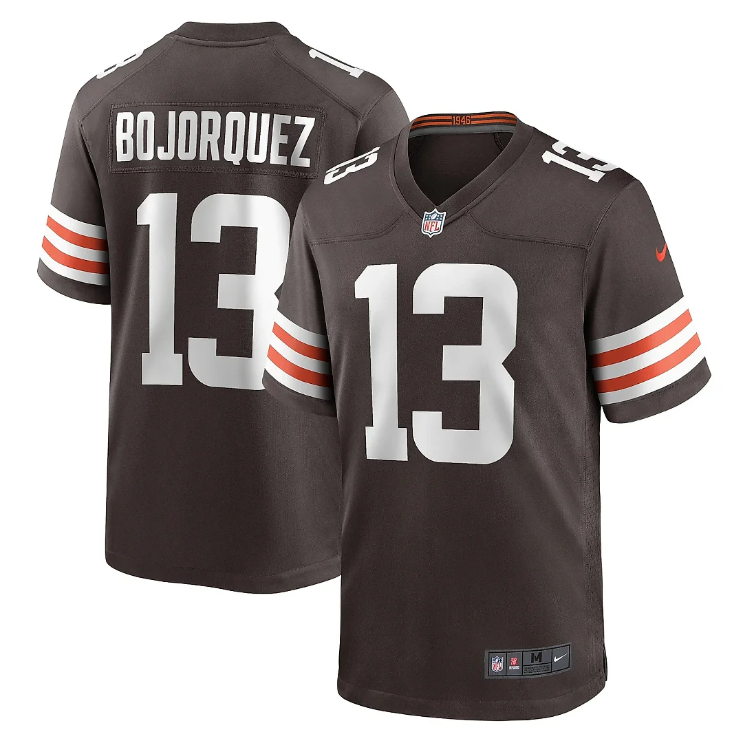 Zennovawear Men's Cleveland Browns Corey Bojorquez Brown Game Jersey