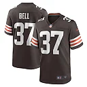 Zennovawear Men's Cleveland Browns D'Anthony Bell Brown Game Player Jersey