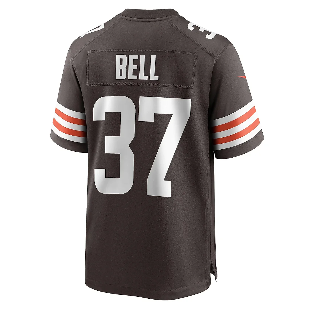Zennovawear Men's Cleveland Browns D'Anthony Bell Brown Game Player Jersey